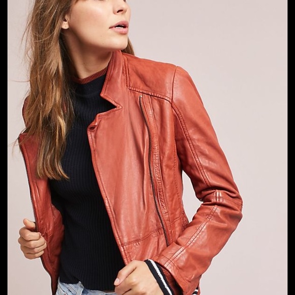 Anthropologie Jackets & Blazers - Rita Leather Moto Jacket NWOT